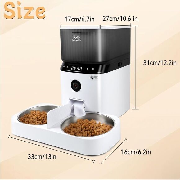 COPY - Automatic Cat Feeders, Smart Timed Automatic Dog Feeder, HD Camera Voice… - Picture 3 of 9